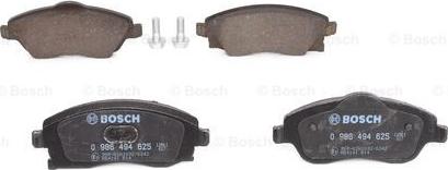 BOSCH 0 986 494 625 - Тормозные колодки, дисковые, комплект unicars.by