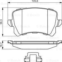 BOSCH 0 986 494 626 - Тормозные колодки, дисковые, комплект unicars.by