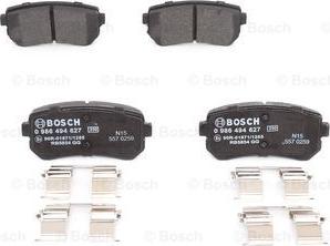 BOSCH 0 986 494 627 - Тормозные колодки, дисковые, комплект unicars.by