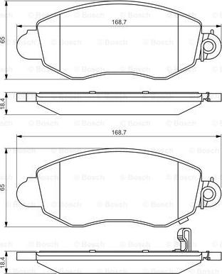 BOSCH 0 986 494 047 - Тормозные колодки, дисковые, комплект unicars.by