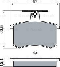 BOSCH 0 986 494 059 - Тормозные колодки, дисковые, комплект unicars.by