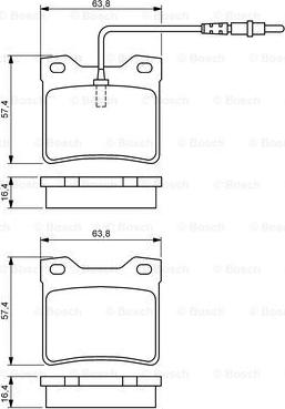 BOSCH 0 986 494 055 - Тормозные колодки, дисковые, комплект unicars.by