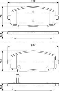 BOSCH 0 986 494 064 - Тормозные колодки, дисковые, комплект unicars.by