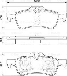 BOSCH 0 986 494 063 - Тормозные колодки, дисковые, комплект unicars.by