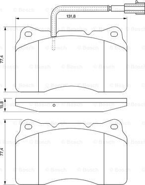 BOSCH 0 986 494 067 - Тормозные колодки, дисковые, комплект unicars.by