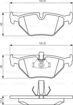 BOSCH 0 986 494 009 - Тормозные колодки, дисковые, комплект unicars.by