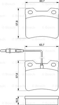 BOSCH 0 986 494 000 - Тормозные колодки, дисковые, комплект unicars.by