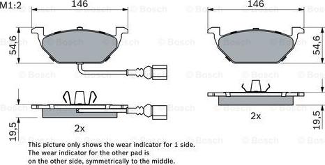 BOSCH 0 986 494 019 - Тормозные колодки, дисковые, комплект unicars.by