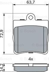 BOSCH 0 986 494 016 - Тормозные колодки, дисковые, комплект unicars.by