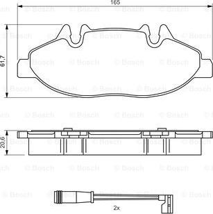 BOSCH 0 986 494 081 - Тормозные колодки, дисковые, комплект unicars.by