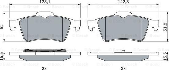 BOSCH 0 986 494 032 - Тормозные колодки, дисковые, комплект unicars.by