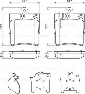 BOSCH 0 986 494 022 - Тормозные колодки, дисковые, комплект unicars.by