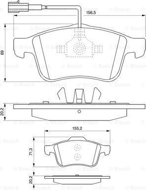 BOSCH 0 986 494 071 - Тормозные колодки, дисковые, комплект unicars.by