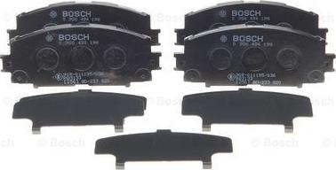 BOSCH 0 986 494 198 - Тормозные колодки, дисковые, комплект unicars.by