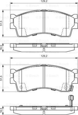 BOSCH 0 986 494 146 - Тормозные колодки, дисковые, комплект unicars.by