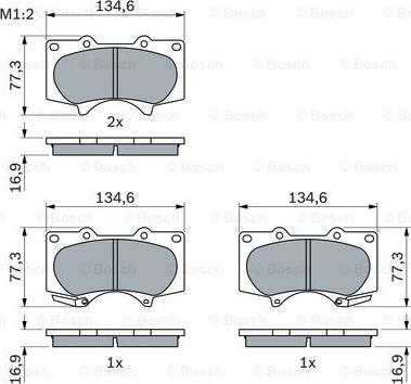 BOSCH 0 986 494 153 - Тормозные колодки, дисковые, комплект unicars.by