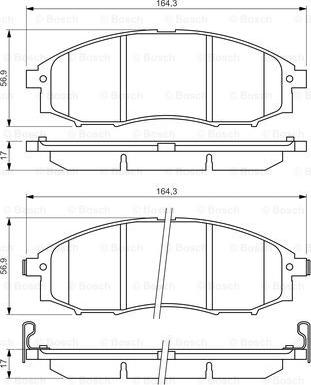 BOSCH 0 986 494 152 - Тормозные колодки, дисковые, комплект unicars.by