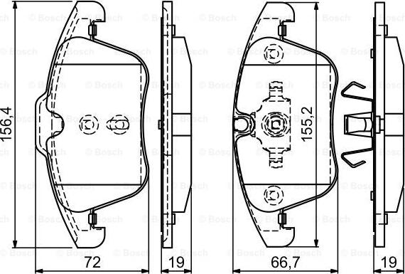 BOSCH 0 986 494 169 - Тормозные колодки, дисковые, комплект unicars.by