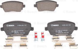 BOSCH 0 986 494 160 - Тормозные колодки, дисковые, комплект unicars.by