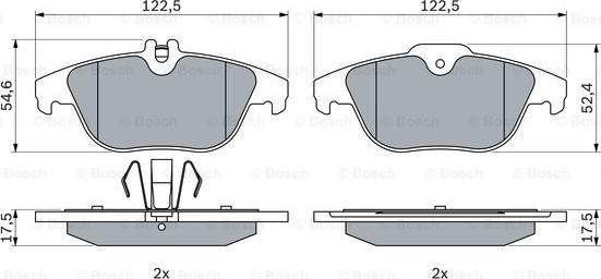 BOSCH 0 986 494 162 - Тормозные колодки, дисковые, комплект unicars.by