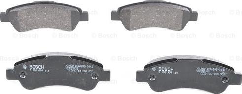 BOSCH 0 986 494 110 - Тормозные колодки, дисковые, комплект unicars.by