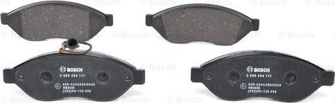 BOSCH 0 986 494 111 - Тормозные колодки, дисковые, комплект unicars.by