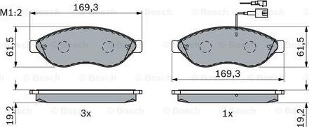 BOSCH 0 986 494 111 - Тормозные колодки, дисковые, комплект unicars.by