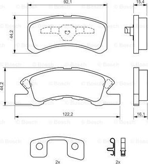 BOSCH 0 986 494 134 - Тормозные колодки, дисковые, комплект unicars.by