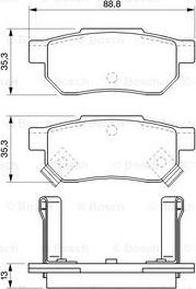 BOSCH 0 986 494 128 - Тормозные колодки, дисковые, комплект unicars.by