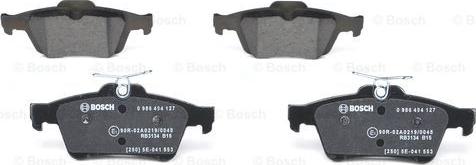 BOSCH 0 986 494 127 - Тормозные колодки, дисковые, комплект unicars.by