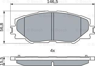 BOSCH 0 986 494 174 - Тормозные колодки, дисковые, комплект unicars.by