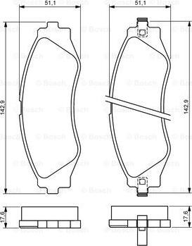 BOSCH 0 986 494 173 - Тормозные колодки, дисковые, комплект unicars.by