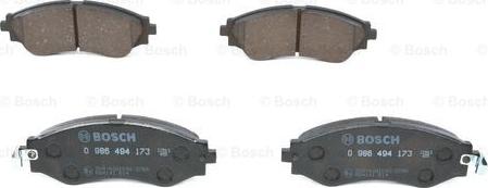 BOSCH 0 986 494 173 - Тормозные колодки, дисковые, комплект unicars.by