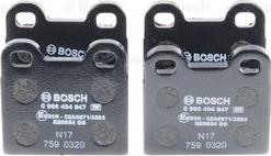 BOSCH 0 986 494 847 - Тормозные колодки, дисковые, комплект unicars.by