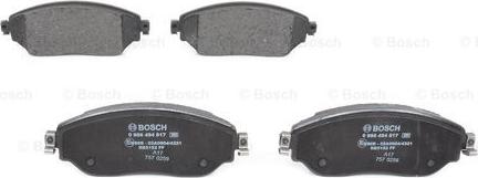 BOSCH 0 986 494 817 - Тормозные колодки, дисковые, комплект unicars.by