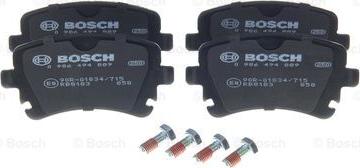 BOSCH 0 986 494 889 - Тормозные колодки, дисковые, комплект unicars.by