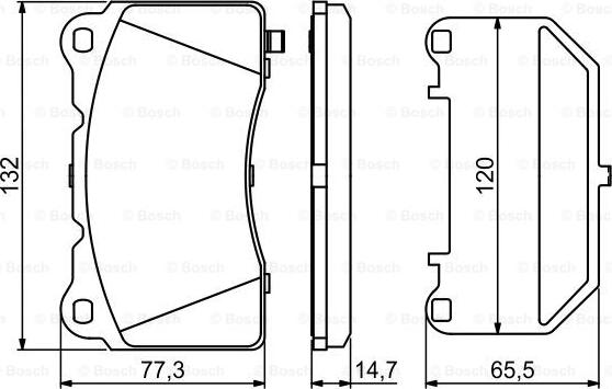 BOSCH 0 986 494 880 - Тормозные колодки, дисковые, комплект unicars.by