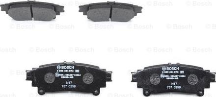 BOSCH 0 986 494 873 - Тормозные колодки, дисковые, комплект unicars.by