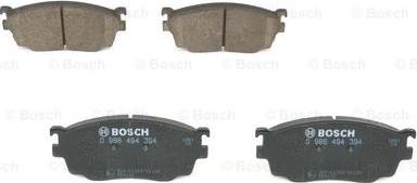 BOSCH 0 986 494 394 - Тормозные колодки, дисковые, комплект unicars.by