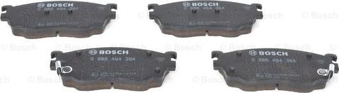 BOSCH 0 986 494 394 - Тормозные колодки, дисковые, комплект unicars.by