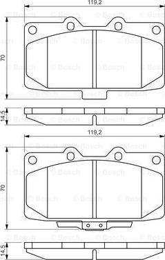 BOSCH 0 986 494 398 - Тормозные колодки, дисковые, комплект unicars.by