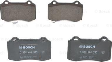 BOSCH 0 986 494 393 - Тормозные колодки, дисковые, комплект unicars.by