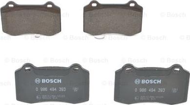 BOSCH 0 986 494 393 - Тормозные колодки, дисковые, комплект unicars.by