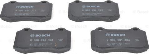 BOSCH 0 986 494 393 - Тормозные колодки, дисковые, комплект unicars.by