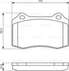 BOSCH 0 986 494 393 - Тормозные колодки, дисковые, комплект unicars.by