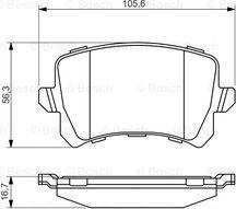 BOSCH 0 986 494 344 - Тормозные колодки, дисковые, комплект unicars.by