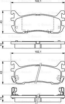 BOSCH 0 986 494 341 - Тормозные колодки, дисковые, комплект unicars.by