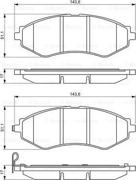 BOSCH 0 986 494 343 - Тормозные колодки, дисковые, комплект unicars.by