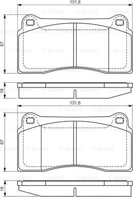 BOSCH 0 986 494 353 - Тормозные колодки, дисковые, комплект unicars.by