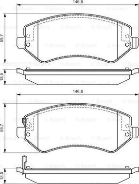 BOSCH 0 986 494 357 - Тормозные колодки, дисковые, комплект unicars.by